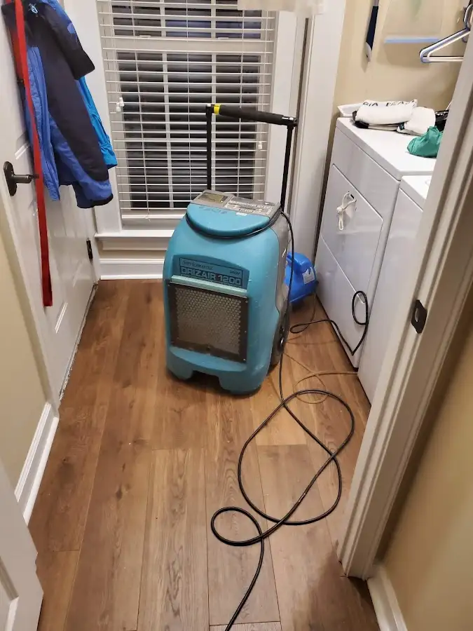 Commercial dehumidifier deployed for Flood Damage Cleanup in Egg Harbor